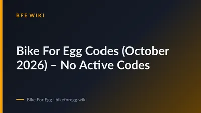 Bike For Egg Codes (October 2026) – No Active Codes cover